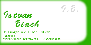 istvan biach business card